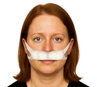 Lot de 20 supports de pansement nasal - Bandage nasal élastique externe en maille pour plaie nasale avec noyau en coton, fournitures de soutien post-opératoire (blanc-B)