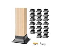 Lot de 20 supports de poteau bois 4''x4'' 102x102 mm en acier au carbone intérieur 91 4x91 4 mm pour terrasse et porche