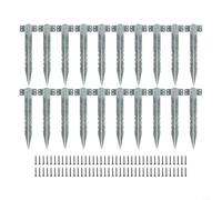 Lot de 20 supports de traverses en métal avec design dentelé pour parterres surélevés, allées et murs de soutènement, comprend des vis pour une installation facile des jardinières en bois et des