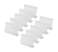 Lot de 20 supports en acrylique transparent en forme de L pour affichage efficace des menus et photos dans les lieux de vente au détail (9 x 13 cm, 10 pièces)