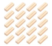 Lot de 20 supports en bois pour numéros de table, cartes nominatives, photos, mémos, notes, étiquettes alimentaires, pinces multi-usages