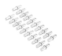 Lot de 20 supports métalliques for étagères, placards et armoires : fixations, goujons, chevilles, for rangement, salle bain, douche, etc(5x19mm)