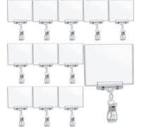 Lot de 20 supports rotatifs pour barres de penderie ou tubes avec 20 pochettes rigides en PVC