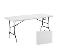 lot de 20 tables pliantes en 180 x 70 x 74 cm blanc - Oviala