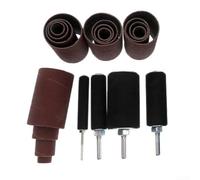 Lot de 20 tambours de ponçage pour gravure, menuiserie et projets artistiques - 4 mandrins en caoutchouc - 8 manchons grain 80 - 8 manchons grain 120 avec étui