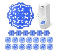 Lot de 20 Tamis d'Urinoir Parfumés avec Ecrans pour Urinoir Anti-Projections Filtre à Urinoir Désodorisant, Protection Longue Durée contre les Odeurs, Éclaboussures, Bleu