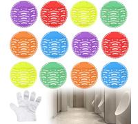 Lot de 20 tamis pour urinoir : 6 couleurs tamis d'urinoir parfumés 30 jours effet fraîcheur Pierres d'urinoir Pissoir Premium Filtre urinoir universel avec protection anti-éclaboussures Désodorisant