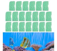 Lot de 20 tampons en coton pour l'élimination de l'ammoniac pour aquarium - Compatible avec les filtres Eheim 306/307/406/407, utilisation en eau douce et eau salée, 30,5 x 7,8 cm