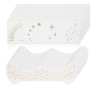 Lot de 20 tatouages à paillettes pour taches de rousseur, autocollants imperméables, pour visage, étoiles dorées, points, film temporaire pour Halloween, carnaval, festival, accessoires de fête (doré)