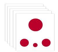 Lot de 20 tatouages drapeau japonais, bannières japonaises, autocollants de décoration, rectangulaires, cœur, imperméable, autocollants pour fête défilé japonais (5 feuilles)
