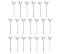 Lot de 20 tees de golf, piquets de balle de golfeur, 2,4 x 8,3 cm, hauteur constante, construction robuste, lot de 20 pièces pour entraînement en extérieur et intérieur, couleur blanche