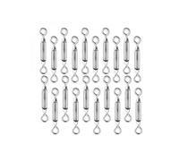 Lot de 20 tendeurs de fil réglables en acier inoxydable - Double oeillets - M5 -