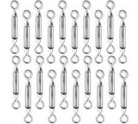 Lot de 20 tendeurs de fil réglables en acier inoxydable - Double oeillets - M5 -