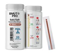 Lot de 20 tests d'eau salée pour piscine et spa, 0 à 8 000 ppm, concentration en chlorure de sodium