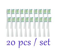 Lot de 20 têtes brosse rechange compatibles avec les brosses à dents électriques Oclean Flow/X PRO Elite/X/One/Z1/F1, poils scellés sous vide(20 pcs white)