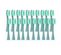 Lot de 20 têtes de brosse de rechange compatibles avec les brosses à dents électriques Oclean Flow/X PRO Elite/X/One/Z1/F1, avec poils scellés sous vide.(20 pcs green)
