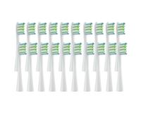 Lot de 20 têtes de brosse de rechange compatibles avec les brosses à dents électriques Oclean Flow/X PRO Elite/X/One/Z1/F1, avec poils scellés sous vide.(20 pcs white)