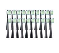 Lot de 20 têtes de brosse de rechange compatibles avec les brosses à dents électriques Oclean Flow/X PRO Elite/X/One/Z1/F1, avec poils scellés sous vide.(20 pcs black)