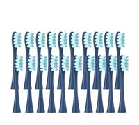Lot de 20 têtes de brosse de rechange compatibles avec les brosses à dents électriques Oclean Flow/X PRO Elite/X/One/Z1/F1, avec poils scellés sous vide.(20 pcs blue)