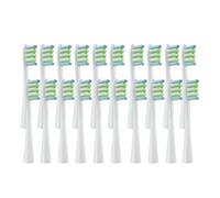 Lot de 20 têtes de brosse de rechange compatibles avec les brosses à dents électriques Oclean Flow/X PRO Elite/X/One/Z1/F1, avec poils scellés sous vide.(20 pcs white)