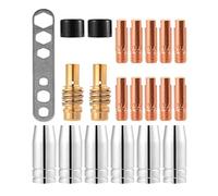 Lot de 20 tiges de connexion blindées pour machine à souder prolongent la durée de vie de la machine - Performance stable - Kit de buse pour Mig