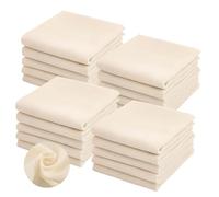 Lot de 20 torchons à fromage, 50 x 50 cm, 100 % coton non blanchi, réutilisables et lavables, étamine, pour lait de noix, jus, fromage, yaourt, étamine Alimentaire.