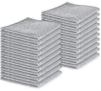 Lot de 20 torchons en fil d'acier anti-rayures - Brosse multifonction améliorée pour vaisselle, éviers, comptoirs et cuisinières (utilisation humide et sèche)