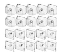 Lot de 20 touches vierges transparentes 1U 1X XDA en cristal transparent pour claviers mécaniques