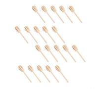 Lot de 20 touillettes à miel en bois naturel avec design torsadé pour servir le miel dans les cafés, mariages ou rassemblements (02)