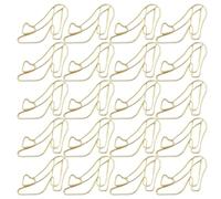 Lot de 20 trombones en forme de talon haut en métal coloré pour journal de documents, scrapbooking, nouveauté, clips en forme de talon haut