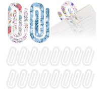 Lot de 20 trombones géants en acrylique transparent pour sublimation, transfert de chaleur personnalisé, pour bureau, école, projets d'artisanat