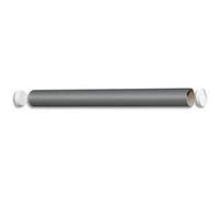 Lot de 20 Tubes d'expédition en carton gris avec embouts amovibles plastique D40 x L310 mm Gris G