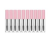 Lot de 20 tubes vides de 10 ml pour mascara avec capuchon rose - Flacons transparents rechargeables pour cosmétiques à faire soi-même