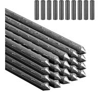 Lot de 20 tuteurs de plantes en coco avec 10 connecteurs pour plantes grimpantes - Longueur : 42 cm - Diamètre : 11 mm