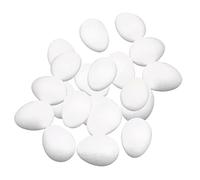 Lot de 20 œufs blancs en mousse de polystyrène 8 cm