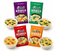 Lot De 20 Variétés Soupes Instantanées Aux Œufs : Saveurs D'algues, Tomates, D'épinards Et Légumes - Préparation Rapide Des Années 60, Lyophilisée, Collation Portable