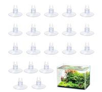 Lot de 20 ventouses pour aquarium - Pour tuyau de CO2 - Clips pour poissons d'aquarium - Support de tuyau transparent - Accessoires - Ventouses en verre - Support de tuyau pour ligne aérienne