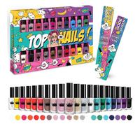 Lot de 20 vernis à ongles pour femme-20 couleurs riches différentes-Séchage rapide-Sans gel-Coffret cadeau de luxe et 2 marque