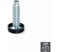 Lot de 20 Vérnis circulaire M10 pour pied de meuble EMUCA D. 23 à réglage intérieur H 46 mm - 2020905 Noir G