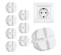 Lot de 20 verrous à douille pour enfants - Avec mécanisme rotatif - Protection pour bébés et enfants - Protection contre les accidents et les chocs électriques - Protection enfant - Blanc