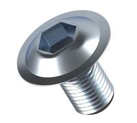 Lot de 20 vis à tête cylindrique M8 avec col haute résistance à la traction, vis à six pans creux plaquées zinc brillant (M8 x 25 mm)