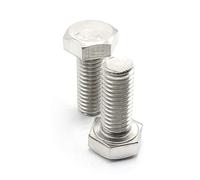 Lot de 20 vis à tête hexagonale en acier inoxydable M4 x 20 mm