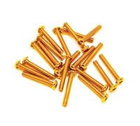 Lot de 20 vis à tête hexagonale M3 x 20 mm en aluminium 6063 (couleurs anodisées) (doré)