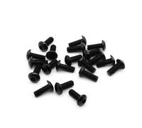 Lot de 20 vis à tête hexagonale M4 en aluminium anodisé 6063 (M4 x 10 mm - Noir)