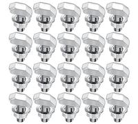 Lot de 20 vis à tête marteau M6 x 12 - En acier inoxydable A2-70 - Avec écrous à dents de blocage - Écrous à bride - Vis à double filetage M6 - Pour rail de montage solaire PV, serre et profil en