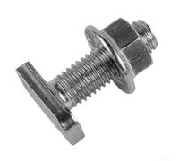 Lot de 20 vis à tête marteau M8 en acier inoxydable 304 avec écrous à bride Pas de filetage 1 25 DIN 6923 Convient pour rail de type 28/15 et assemblage robuste (M8 x 20)