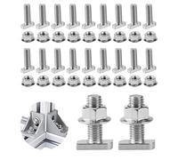 Lot de 20 vis à tête marteau,YouXiaor M8 x 30 - En acier inoxydable A2-70 photovoltaïque - Avec écrou à bride - Pour modules PV,profilé en aluminium photovoltaïque,serre,rail de montage solaire