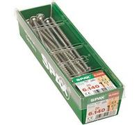 Spax International – Vis Torx à tête fraisée bombée acier Ø6 mm x L140 mm – Lot de 20