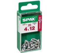 BOÎTE 20 pièces VIS BOIS SPAX CAB. Rond WIROX 4,0 x 12 mm SPAX