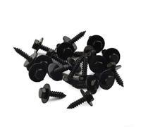 Lot de 20 vis auto-perceuses hexagonales noires avec une forte force de maintien pour fixation de structure en acier 4 8 x 19 mm